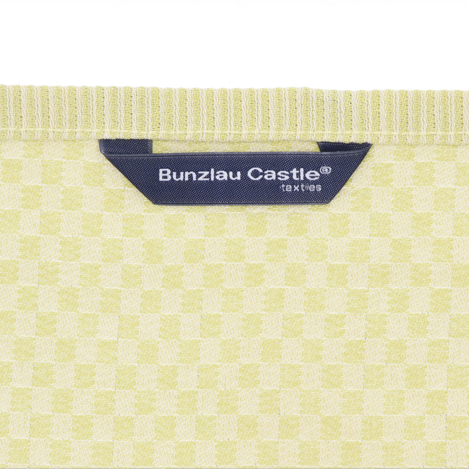Theedoek Kleine Ruit Lime Groen GOTS-5