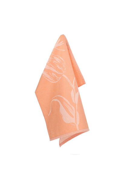 Theedoek Tulpen Oranje GOTS
