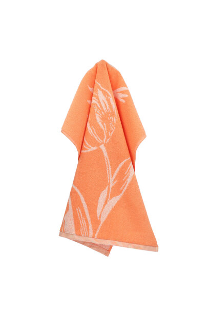 Keuken handdoek Tulpen oranje GOTS
