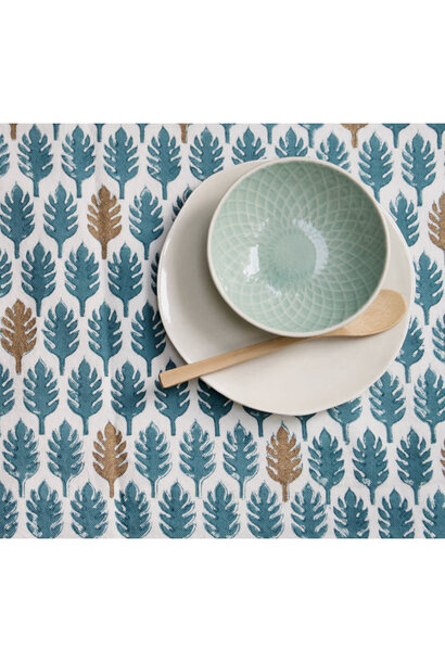 Tafelloper 180x60cm Curry Leaves gold
