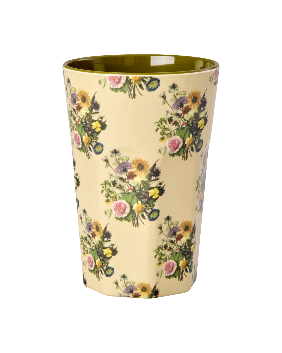 Melamine Tall beker Retro Bouquet 400ml-1