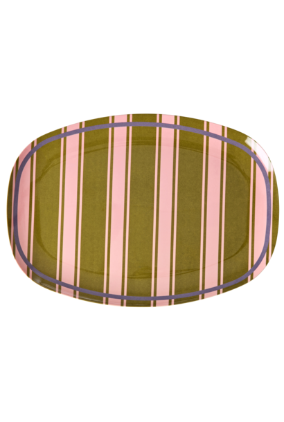 Melamine ovaal bord Stripe Delight