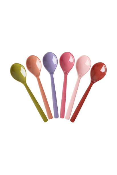 Melamine korte lepels Solid Colors AW26 set/6
