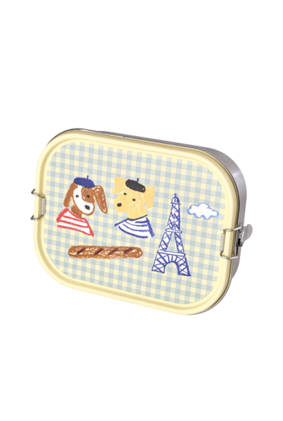 SS Lunchbox large Kids in Paris blue 1400ml - movable divider