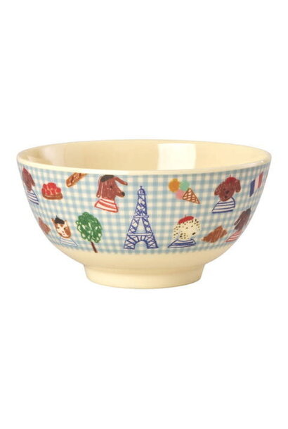Melamine kom medium Kids in Paris blue 700ml