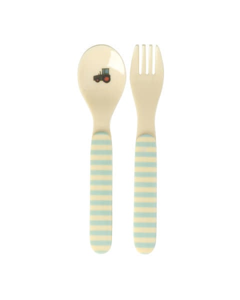 Melamine kids bestek ABC blue ABC set/2-1