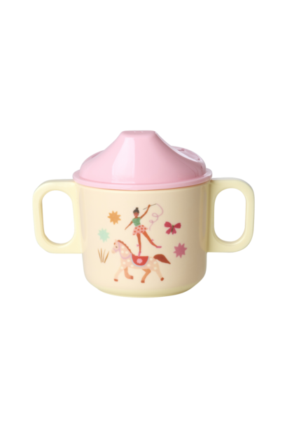 Melamine Kids Tuit beker 2 handvaten Fun Fair pink - 250ml