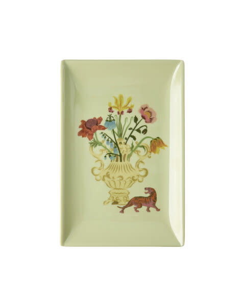 Melamine Sushi bord Chinese print soft green-1