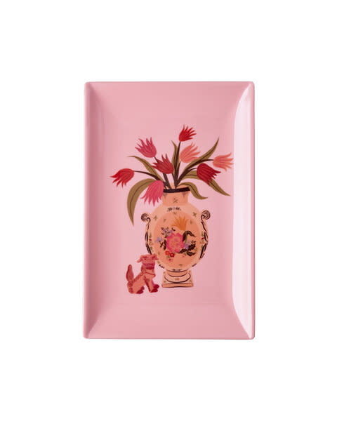 Melamine Sushi bord Chinese print soft pink-1
