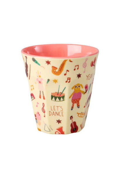 Melamine beker medium Music Band pink 250 ml