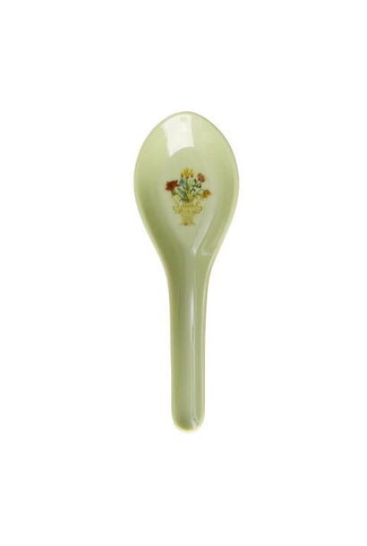 Melamine Sushi lepel Chinese print soft green