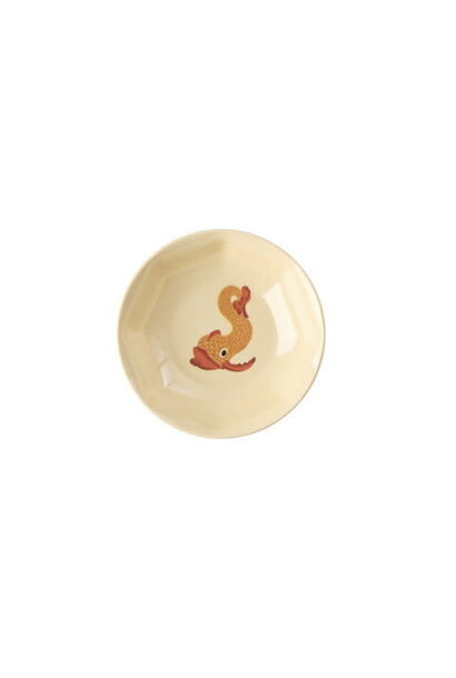 Sushi dip / saus schaaltje Chinese print soft yellow