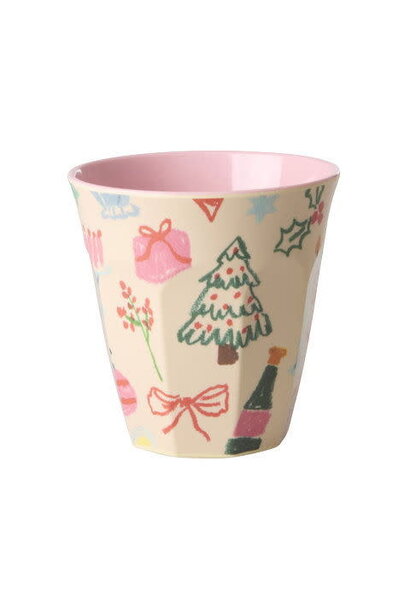 Melamine beker medium Xmas Galore 250ml