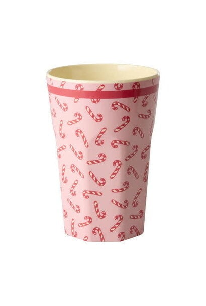 Melamine Tall beker Candy Cane 400ml