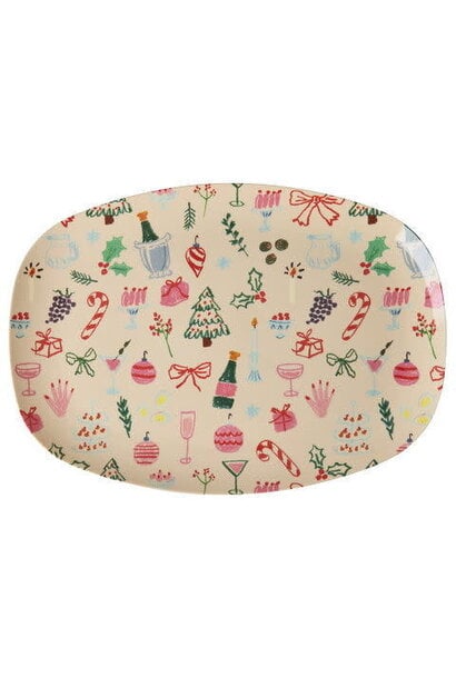 Melamine ovaal bord Xmas Galore