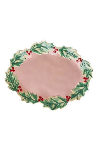 Melamine serveer schaal Xmas Hawthorn Edge pink