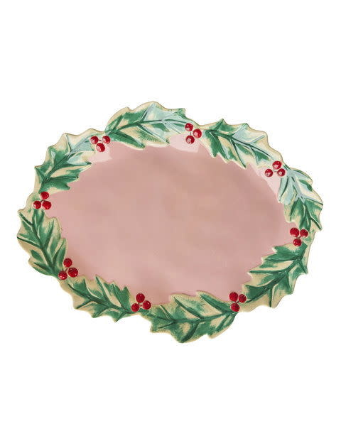 Melamine serveer schaal Xmas Hawthorn Edge pink-1