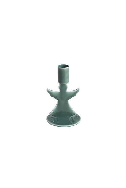 Kandelaar metaal mini Christmas Angel green