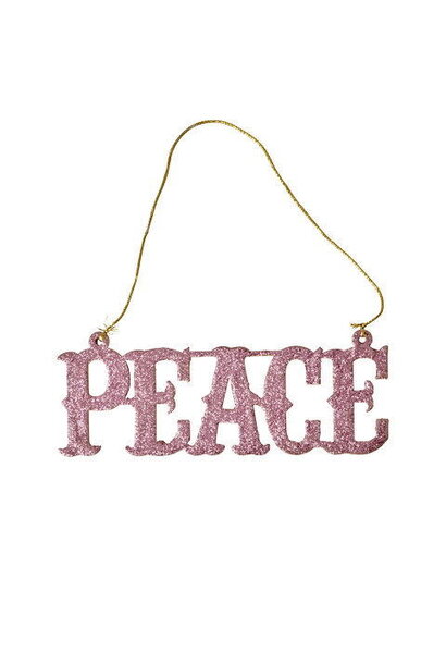 Kerst hanger Peace pink