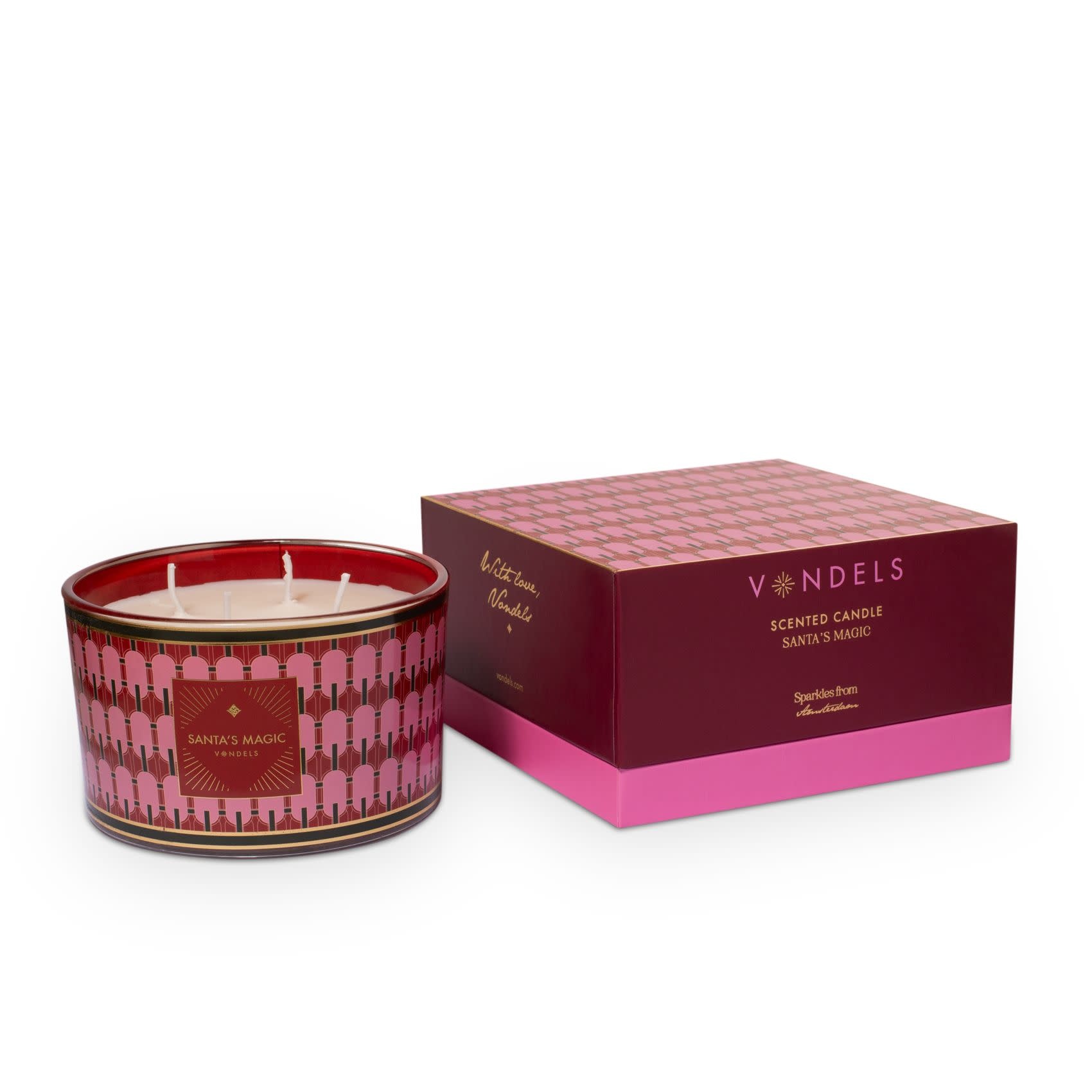 Geurkaars Santa's Magic red - 450 gram in giftbox-1