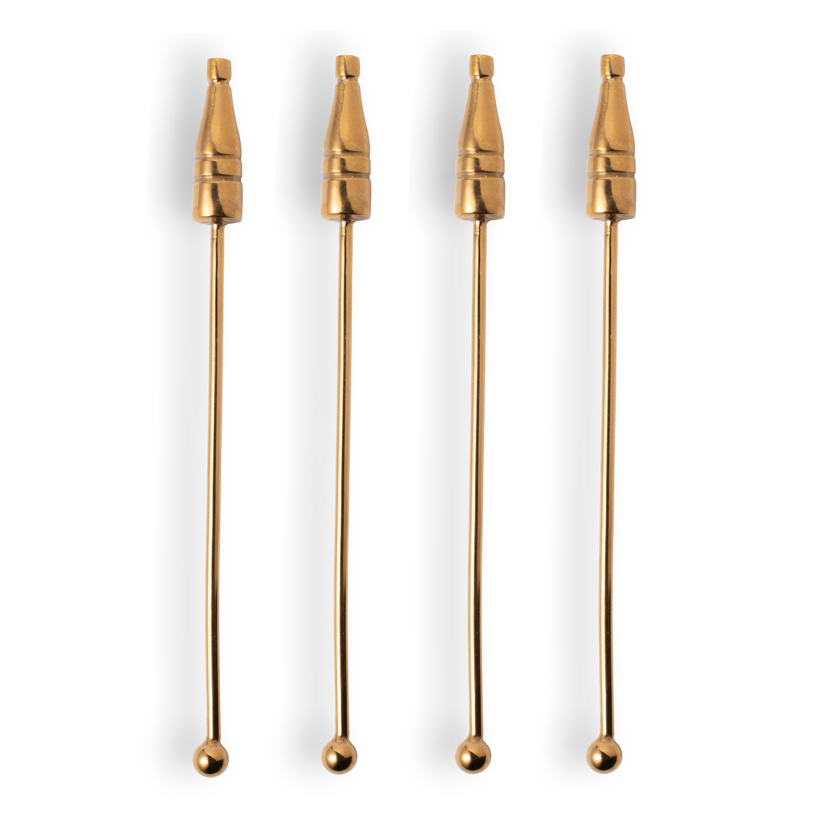 Cocktail staafjes Bottle set/4 w/box - metaal H15.5cm-1