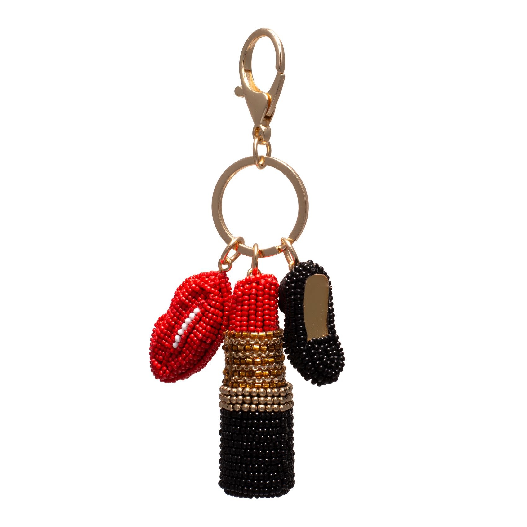 Sleutelhanger Lipstick black/red w/box-1