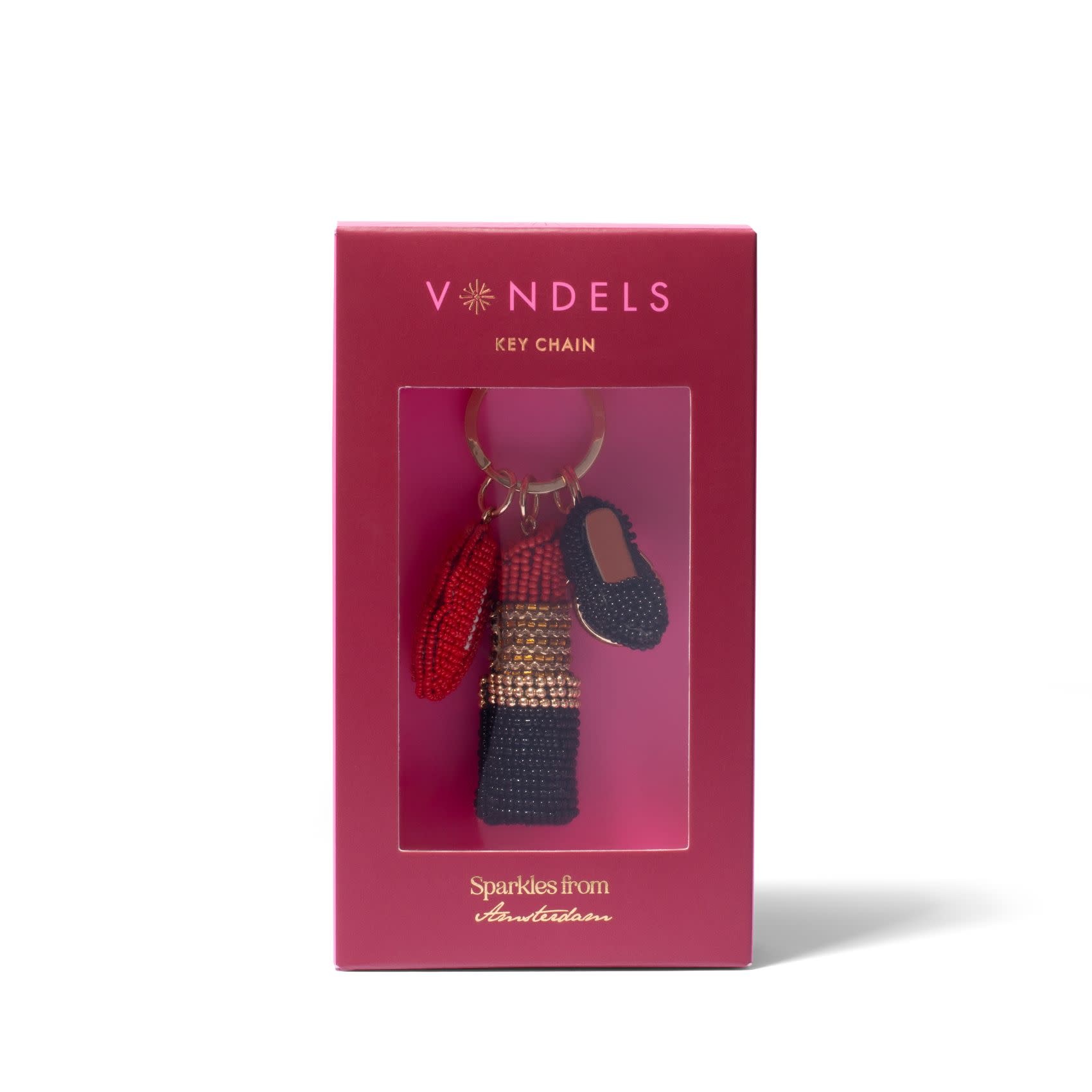 Sleutelhanger Lipstick black/red w/box-2