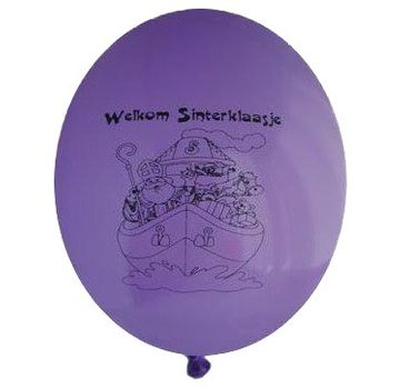 PartyXplosion Ballonnen welkom sinterklaas multi color 10 stuks 23 cm