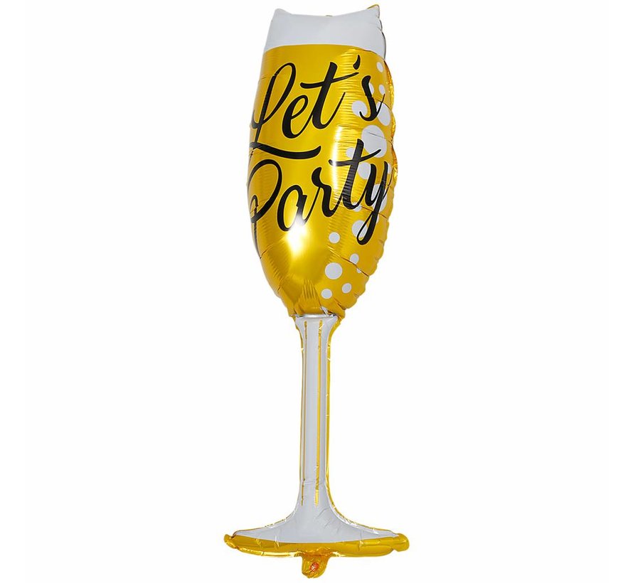 Folieballon Champagne glas 40x100 cm