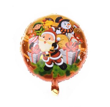Joni's Winkel Folieballon Kerstman Cartoon rond 45 cm
