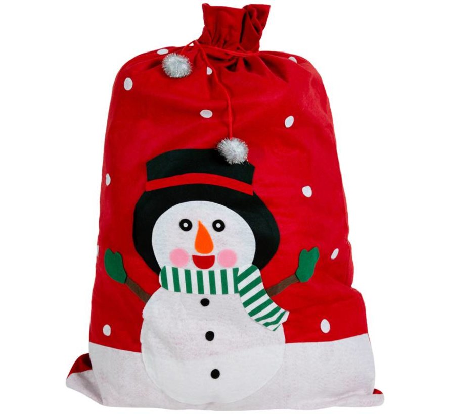 Cadeau zak Sneeuwpop 60x90 cm