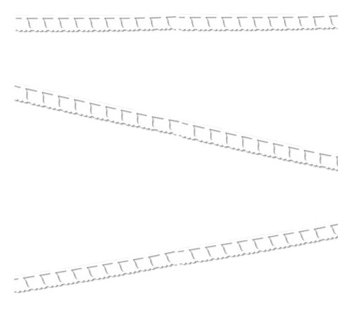 Haza Original Slinger Klokrand 2,5 meter Wit