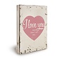 Houten tekstbord "I Love You"