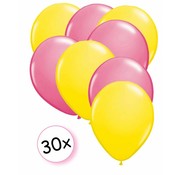 Joni's Winkel Ballonnen Geel & Roze 30 stuks 27 cm