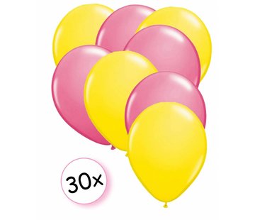 Joni's Winkel Ballonnen Geel & Roze 30 stuks 27 cm