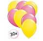 Ballonnen Geel & Roze 30 stuks 27 cm