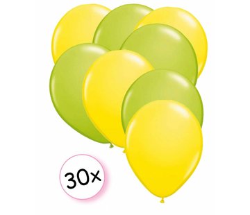 Joni's Winkel Ballonnen Geel & Licht groen 30 stuks 27 cm