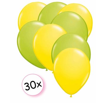 Joni's Winkel Ballonnen Geel & Licht groen 30 stuks 27 cm