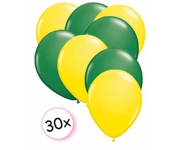 Joni's Winkel Ballonnen Geel & Groen 30 stuks 27 cm