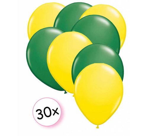 Joni's Winkel Ballonnen Geel & Groen 30 stuks 27 cm