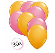 Joni's Winkel Ballonnen Oranje & Roze 30 stuks 27 cm