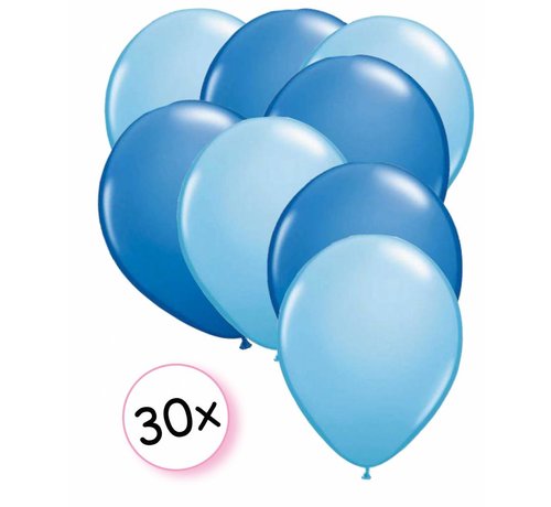 Joni's Winkel Ballonnen Licht blauw & Blauw 30 stuks 27 cm