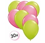 Ballonnen Licht groen & Roze 30 stuks 27 cm