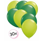 Joni's Winkel Ballonnen Licht groen & Groen 30 stuks 27 cm