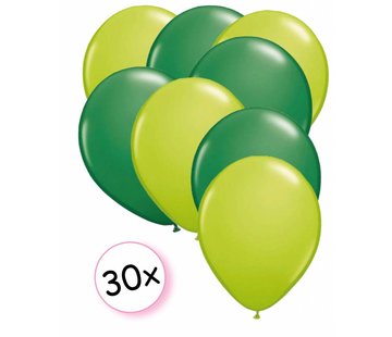 Joni's Winkel Ballonnen Licht groen & Groen 30 stuks 27 cm