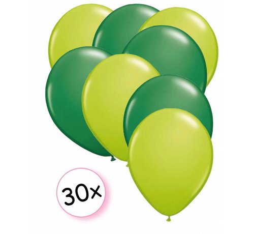 Joni's Winkel Ballonnen Licht groen & Groen 30 stuks 27 cm