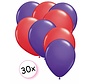 Ballonnen Paars & Rood 30 stuks 27 cm