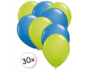 Joni's Winkel Ballonnen Licht groen/Blauw 30 stuks 27 cm