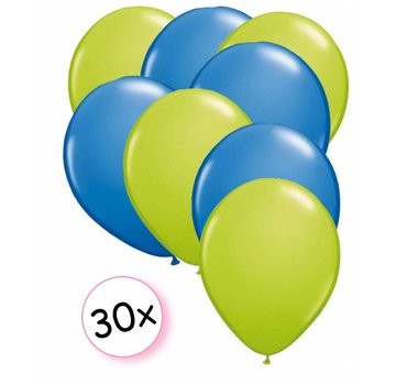 Joni's Winkel Ballonnen Licht groen/Blauw 30 stuks 27 cm