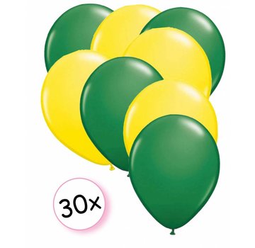 Joni's Winkel Ballonnen Groen & Geel 30 stuks 27 cm